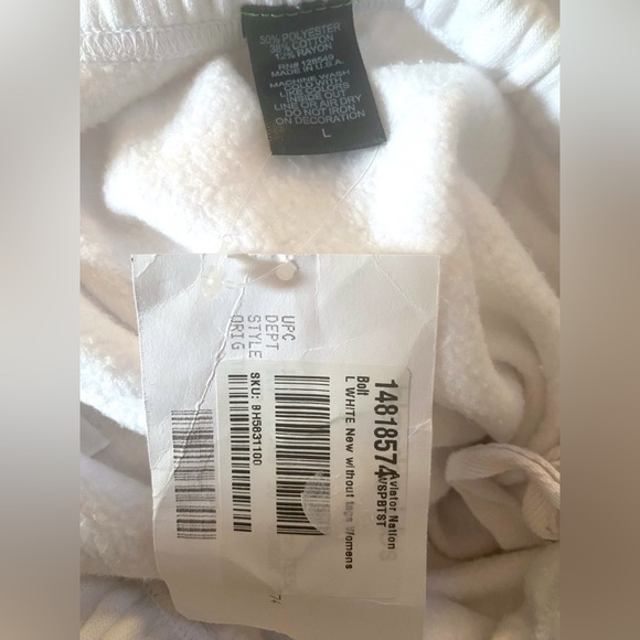 Aviator Nation Bolt Sweatpants White Size L NWOT - Picture 6 of 10